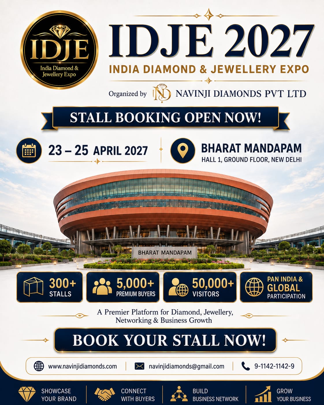 IDJE 2027 at Bharat Mandapam event poster